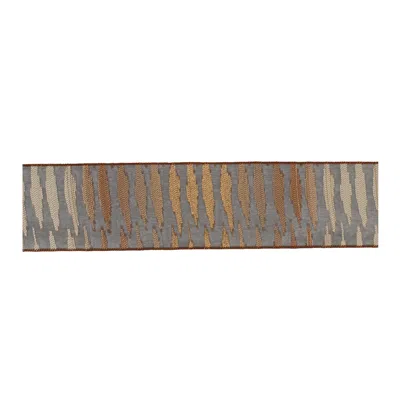 Houzbling 4" X 10 Yds. Wired Polyester/metallic In Gray