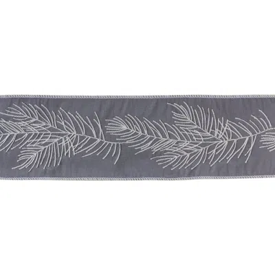 Houzbling 4" X 5 Yds. Ribbon (set Of 2) Wired Polyester