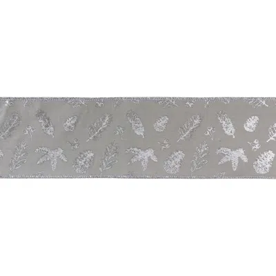 Houzbling 4" X 5 Yds. Ribbon (set Of 2) Wired Polyester