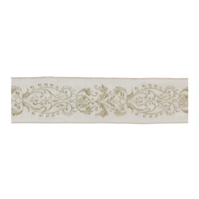 Houzbling 4" X 5 Yds. Wired Polyester In White