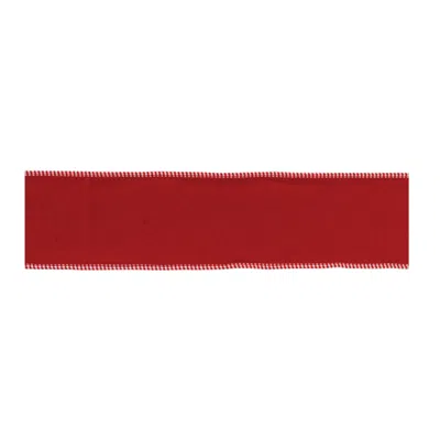 Houzbling 4" X 5 Yds. Wired Wool In Red