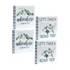 Houzbling Adventure Sign (set Of 4) 8"sq Mdf
