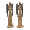Houzbling Angel (set Of 2) 22.75"h Wood/iron