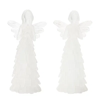 Houzbling Angel (set Of 4) 6.5"h Resin In White