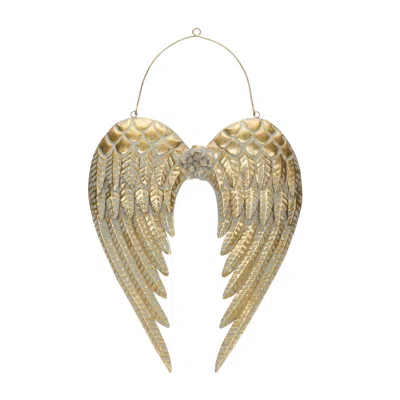 Houzbling Angel Wings 18.5"l X 30"h Metal In Gold