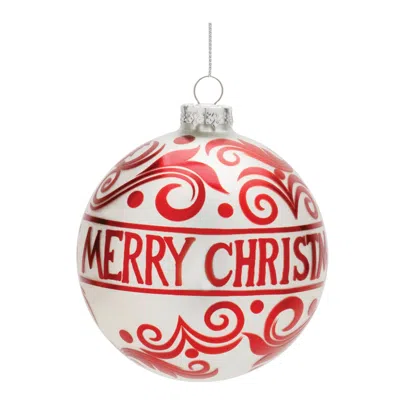 Houzbling Ball Christmas Ornament (set Of 6) 4"d Glass In Black