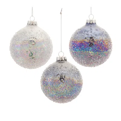 Houzbling Ball Ornament (set Of 12) 3"d Glass