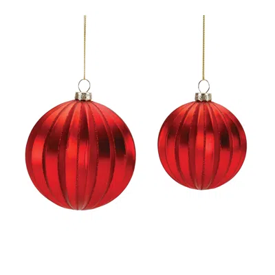 Houzbling Ball Ornament (set Of 6) 3"d, 4"d Glass