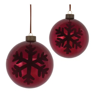 Houzbling Ball Ornament (set Of 6) 4"d, 5"d Glass