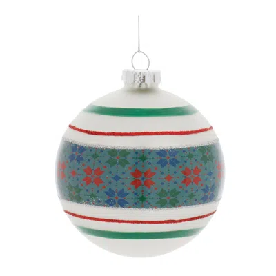 Houzbling Ball Ornament (set Of 6) 4"d Glass