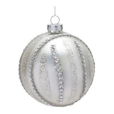 Houzbling Ball Ornament (set Of 6) 4"d Glass In Metallic