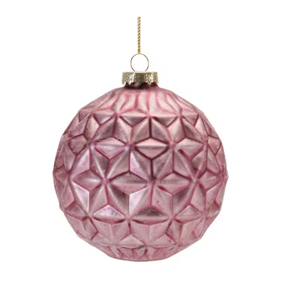 Houzbling Ball Ornament (set Of 6) 4"d Glass In Blue