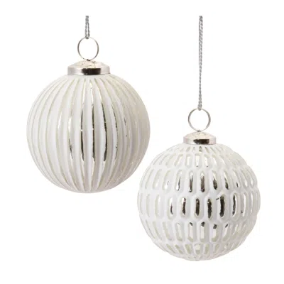 Houzbling Ball Ornament (set Of 6) 4"d Glass