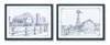 Houzbling Barn Print (set Of 2) 15.75"l X 12"h Mdf/paper