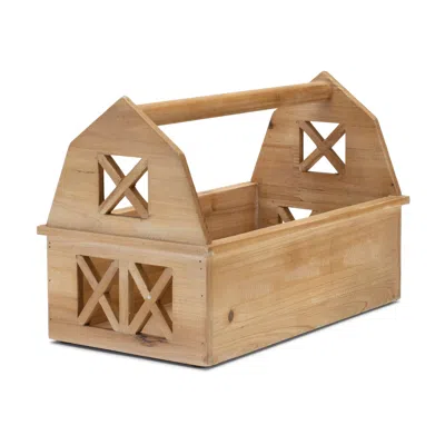 Houzbling Barn Trug 15"l X 3.25"w X 10"h Wood/mdf In Brown