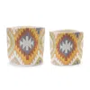 Houzbling Basket (set Of 2) 14"d X 13"h, 16"d X 15.5"h Cotton