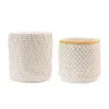 Houzbling Basket (set Of 2) 14"d X 13"h, 16"d X 15.5"h Cotton