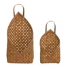 Houzbling Basket Wall Pocket (set Of 2) 7"l X 12.25"h, 9.25"l X 19"h Bamboo