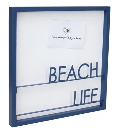 Houzbling Beach Life Memo Board 15.75"sq Metal/mdf In Brown