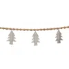 Houzbling Bead And Tree Garland (set Of 2) 6'l Wood/wool