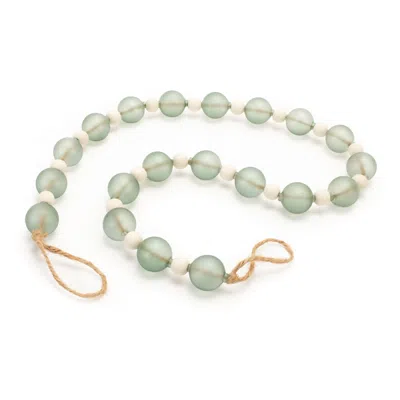 Houzbling Bead Garland (set Of 2) 3.5'l Glass In Blue