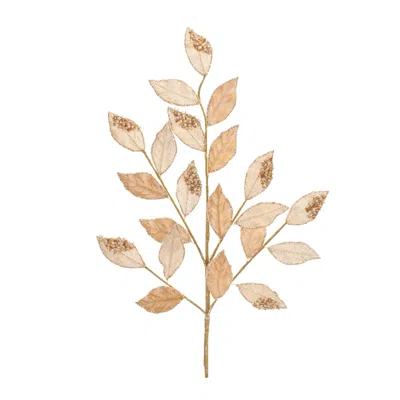 Houzbling Beaded Leaf Spray (set Of 6) 28"h Polyester