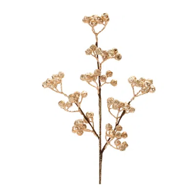 Houzbling Berry Spray (set Of 6) 23"h Foam In Gold