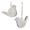 Houzbling Bird Ornament (set Of 12) 4"l X 3.25"h Resin