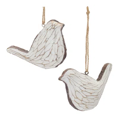 Houzbling Bird Ornament (set Of 12) 4"l X 3.25"h Resin