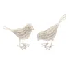 Houzbling Bird (set Of 4) 4.5"h, 5.5"h Resin/metal