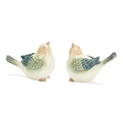 Houzbling Bird (set Of 4) 4.75"h, 5"h Terra Cotta In White
