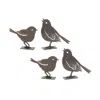 Houzbling Bird (set Of 4) 4"h, 5.5"h Metal