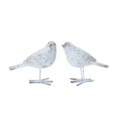 Houzbling Bird (set Of 4) 5.5"h Resin In White