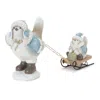 Houzbling Bird W/sled (set Of 2) 11"l X 6"h Resin