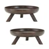 Houzbling Bowl W/legs (set Of 2) 7.75"d X 3"h Metal