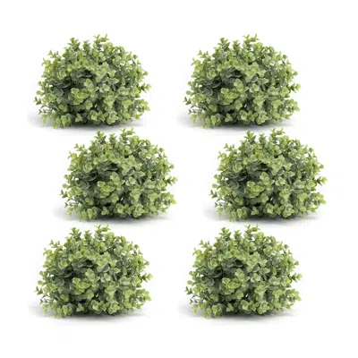 Houzbling Boxwood Half Orb (set Of 6) 7"d Plastic In White