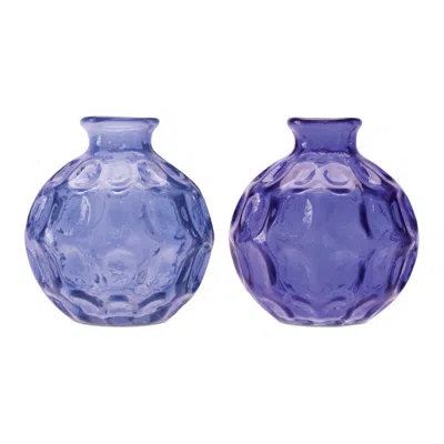 Houzbling Bubble Vase (set Of 2) 4"h Glass In Multi