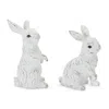 Houzbling Bunny (set Of 2) 6"h, 7.5"h Resin