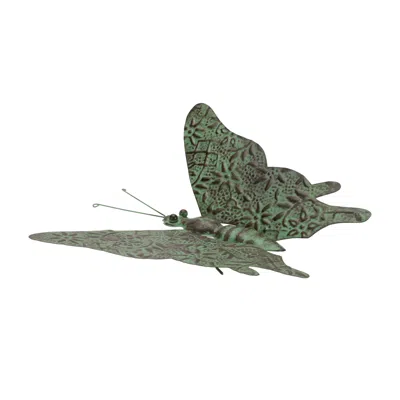 Houzbling Butterfly 12.5"l X 10.5"w X 1.5"h Iron In Brown