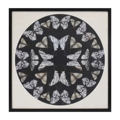 Houzbling Butterfly Print 25"sq Plastic/paper/glass In Multi