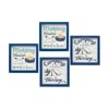 Houzbling Camping Sign (set Of 4) 10"sq Mdf