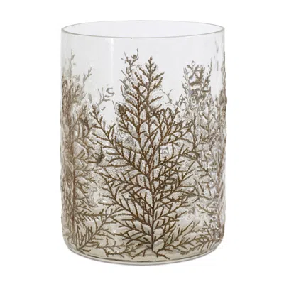 Houzbling Candle Holder 6"d X 8"h Glass In Brown