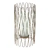Houzbling Candle Holder 7"d X 14.25"h Iron/glass