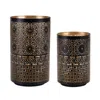 Houzbling Candle Holder (set Of 2) 4"d X 6"h, 5"d X 8"h Iron