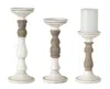 Houzbling Candle Holder (set Of 3) 8.5"h, 10.5"h, 12.5"h Resin