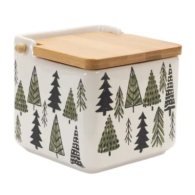 Houzbling Canister 5"d X 4.75"h Ceramic In Neutral