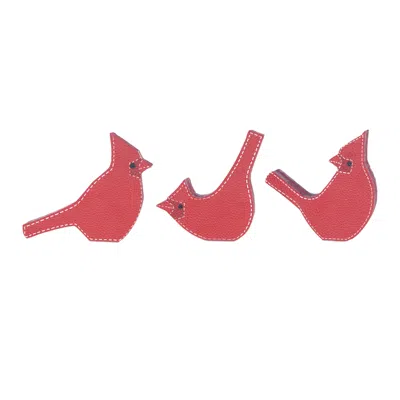 Houzbling Cardinal (set Of 3) 5"h Mdf