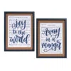 Houzbling Christmas Carol Frame (set Of 2) 12"l X 16"h Mdf/wood