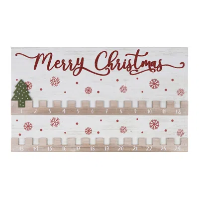 Houzbling Christmas Countdown 20"l X 12"h Mdf In Multi