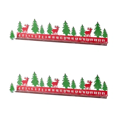 Houzbling Christmas Countdown 23.5"l X 5.5"h (set Of 2) Metal